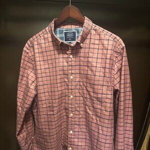 Charles Tyrwhitt | Non-Iron Twill Grid Check Shirt | Large | Slim | Pink